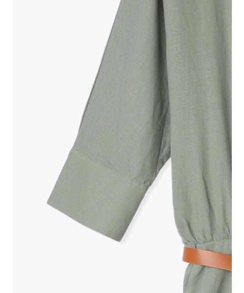 Te chichi（テチチ）の「ベルト付きレーヨンリネンシャツワンピース（ワンピース・レディース・カーキ/ネイビー/ベージュ・F）」の20枚目の写真