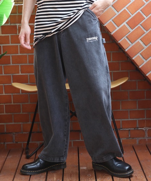 THRASHER（スラッシャー）の「THRASHER　デニム・カツラギペインターパンツ（デニムパンツ・メンズ・ベージュ/グレー/オフホワイト/ブルー系その他/ブラック系その他/ブルー・MEDIUM/LARGE/X-LARGE/SMALL）」の3枚目の写真
