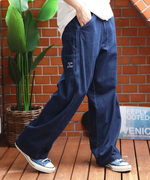 THRASHER（スラッシャー）の「THRASHER　デニム・カツラギペインターパンツ（デニムパンツ・メンズ・ベージュ/グレー/オフホワイト/ブルー系その他/ブラック系その他/ブルー・MEDIUM/LARGE/X-LARGE/SMALL）」の6枚目の写真