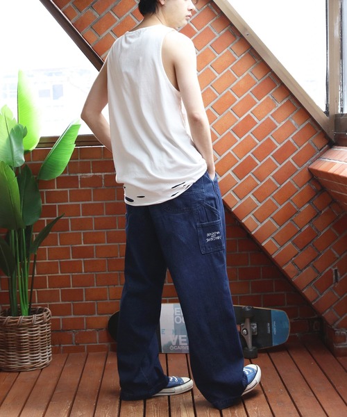 THRASHER（スラッシャー）の「THRASHER　デニム・カツラギペインターパンツ（デニムパンツ・メンズ・ベージュ/グレー/オフホワイト/ブルー系その他/ブラック系その他/ブルー・MEDIUM/LARGE/X-LARGE/SMALL）」の10枚目の写真