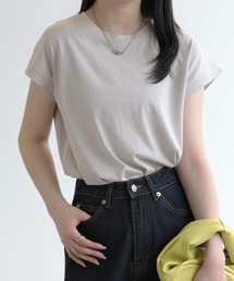 シンプルフレンチスリーブTシャツ