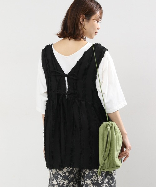 studio CLIP(スタディオクリップ)の「ダブルフロントフリンジジャガードジレ(ベスト・レディース・ブラウン/ブラック/ベージュ・FREE)」の17枚目の写真