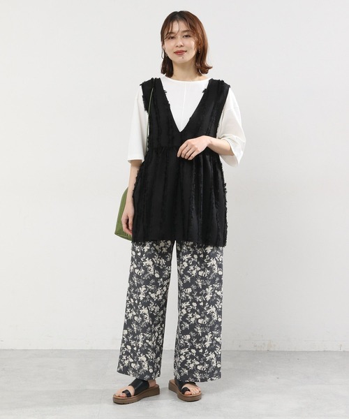 studio CLIP(スタディオクリップ)の「ダブルフロントフリンジジャガードジレ(ベスト・レディース・ブラウン/ブラック/ベージュ・FREE)」の18枚目の写真