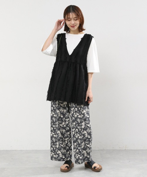 studio CLIP(スタディオクリップ)の「ダブルフロントフリンジジャガードジレ(ベスト・レディース・ブラウン/ブラック/ベージュ・FREE)」の19枚目の写真