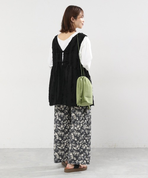 studio CLIP(スタディオクリップ)の「ダブルフロントフリンジジャガードジレ(ベスト・レディース・ブラウン/ブラック/ベージュ・FREE)」の20枚目の写真