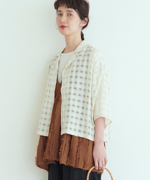 studio CLIP(スタディオクリップ)の「ダブルフロントフリンジジャガードジレ(ベスト・レディース・ブラウン/ブラック/ベージュ・FREE)」の22枚目の写真