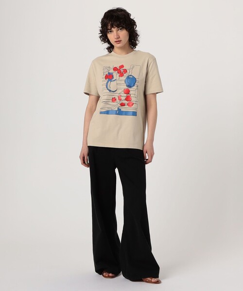 LISA KING(リサ キング)の「LISA KING COTSWOLD ハーフスリーブプルオーバー(Tシャツ/カットソー・レディース・ライトベージュ・S)」の2枚目の写真