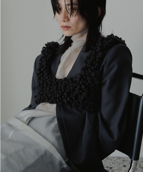 anuke（アンヌーク）の「Collarless Over Jacket（テーラードジャケット・レディース・チャコールグレー/グレー・38inch/36inch）」の6枚目の写真