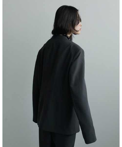 anuke（アンヌーク）の「Collarless Over Jacket（テーラードジャケット・レディース・チャコールグレー/グレー・38inch/36inch）」の16枚目の写真