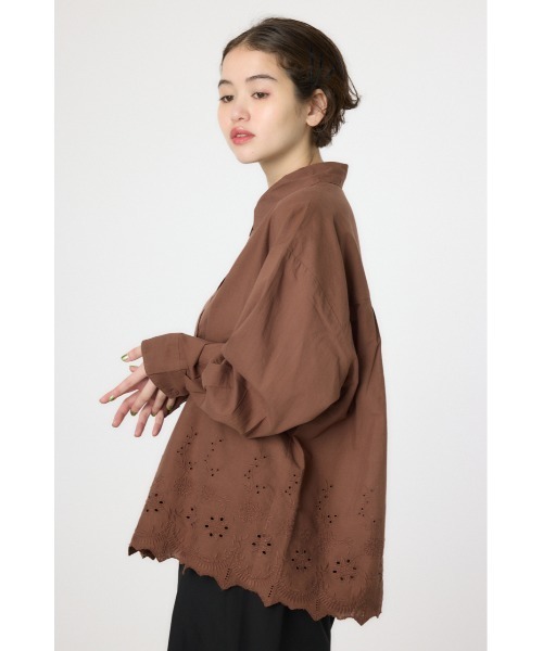 RODEO CROWNS WIDE BOWL(ロデオクラウンズワイドボウル)の「スカラップシャツ(シャツ/ブラウス・レディース・ブラウン/グリーン/オフホワイト・FREE)」の13枚目の写真