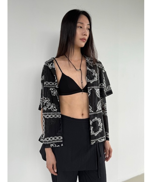 Didot.showroom(ディドット ショールーム)の「トライアングルファッションブラ(その他トップス・レディース・アイボリー/ブラック/グレー・FREE)」の8枚目の写真