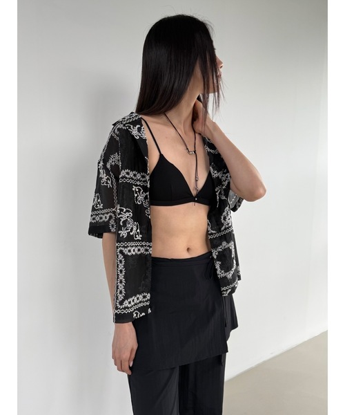Didot.showroom(ディドット ショールーム)の「トライアングルファッションブラ(その他トップス・レディース・アイボリー/ブラック/グレー・FREE)」の11枚目の写真
