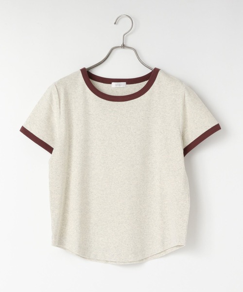 LOWRYS FARM（ローリーズファーム）の「リンガーＴＥＥ　328663（Tシャツ/カットソー・レディース・グレー/チャコールグレー/ベージュ・FREE）」の3枚目の写真