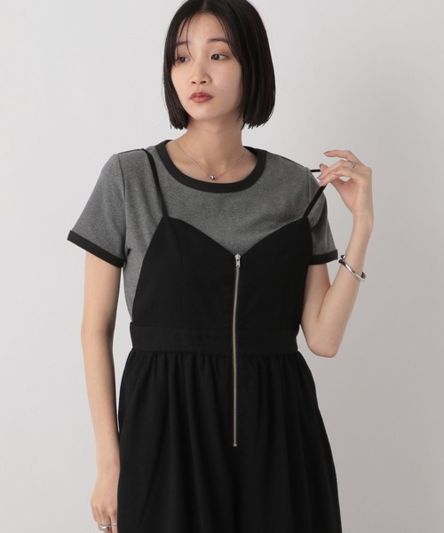 LOWRYS FARM（ローリーズファーム）の「リンガーＴＥＥ　328663（Tシャツ/カットソー・レディース・グレー/チャコールグレー/ベージュ・FREE）」の2枚目の写真