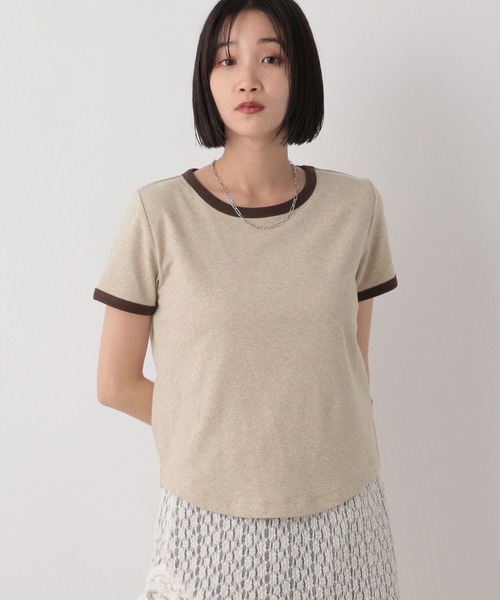 LOWRYS FARM（ローリーズファーム）の「リンガーＴＥＥ　328663（Tシャツ/カットソー・レディース・グレー/チャコールグレー/ベージュ・FREE）」の7枚目の写真