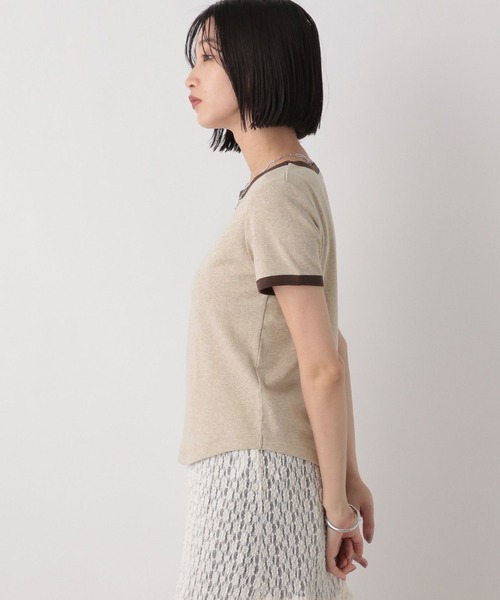 LOWRYS FARM（ローリーズファーム）の「リンガーＴＥＥ　328663（Tシャツ/カットソー・レディース・グレー/チャコールグレー/ベージュ・FREE）」の8枚目の写真