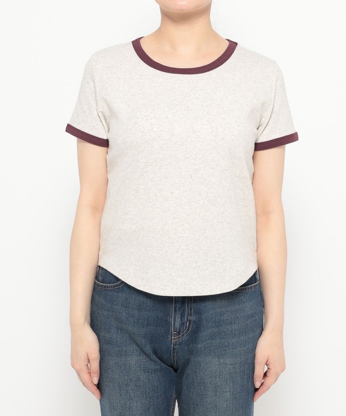 LOWRYS FARM（ローリーズファーム）の「リンガーＴＥＥ　328663（Tシャツ/カットソー・レディース・グレー/チャコールグレー/ベージュ・FREE）」の13枚目の写真