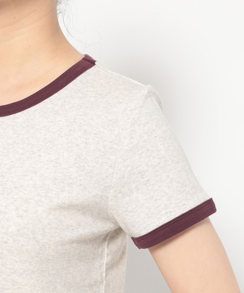 LOWRYS FARM（ローリーズファーム）の「リンガーＴＥＥ　328663（Tシャツ/カットソー・レディース・グレー/チャコールグレー/ベージュ・FREE）」の17枚目の写真