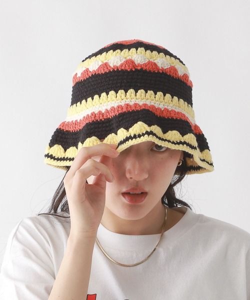 NEW ERA クロシェハット　ブラウン NEW ERA（ニューエラ）の「NEW ERA/クロシェハット（ハット