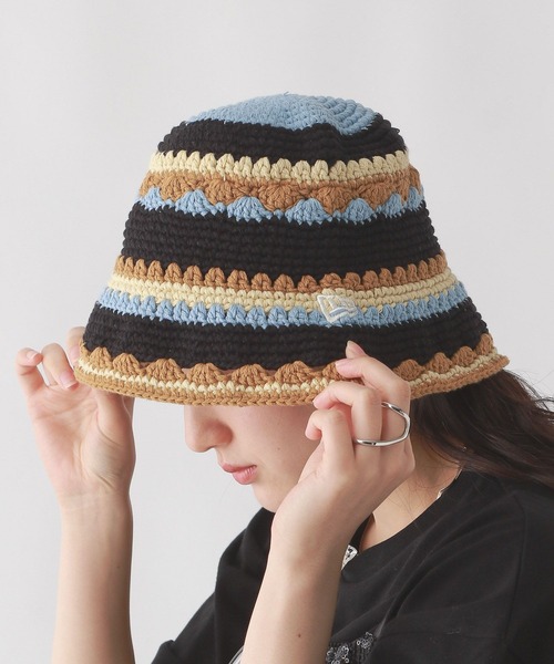 NEW ERA クロシェハット　ブルー NEW ERA（ニューエラ）の「NEW ERA/クロシェハット（ハット