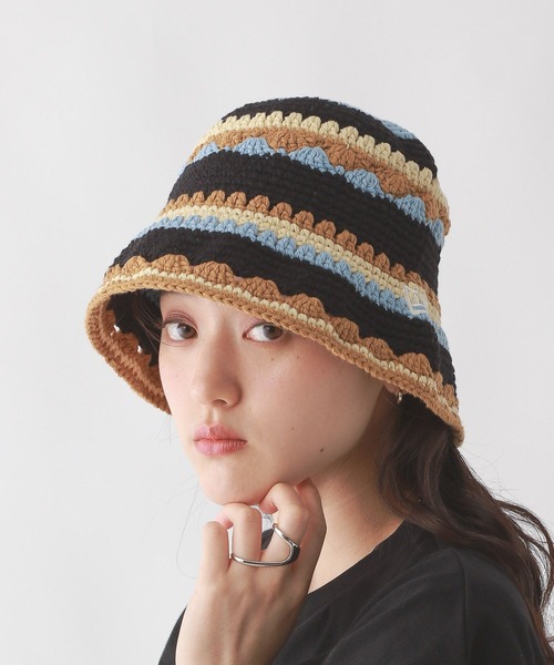 NEW ERA クロシェハット　ブラウン NEW ERA（ニューエラ）の「NEW ERA/クロシェハット（ハット