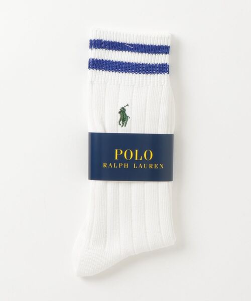 専用　Polo Ralph Lauren コットンブレンド ストライプドカフ コットンブレンド クルー ソックス（ソックス/靴下