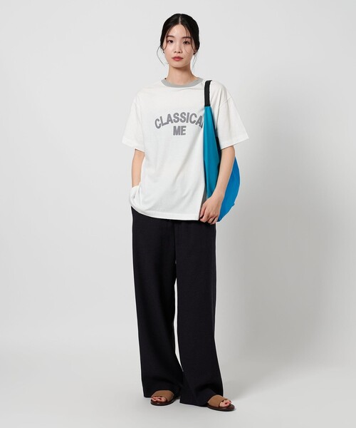 MELO（メロ）の「＜MELO＞2TONE トライアングル トートバッグ（トートバッグ・レディース・ターコイズブルー系/ブラック・FREE）」の11枚目の写真