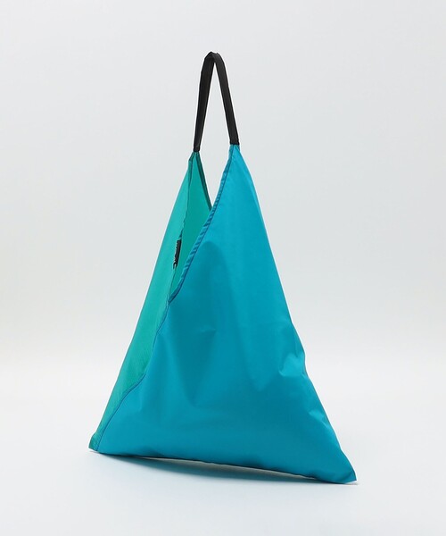 MELO（メロ）の「＜MELO＞2TONE トライアングル トートバッグ（トートバッグ・レディース・ターコイズブルー系/ブラック・FREE）」の3枚目の写真