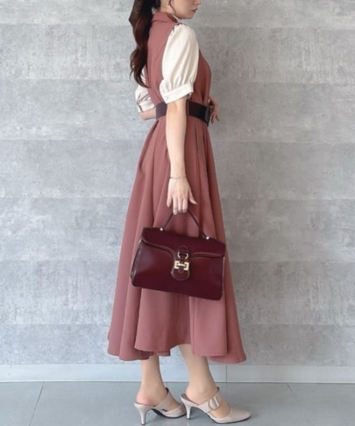 an another angelus（アンアナザーアンジェラス）の「ベルトフラップハンドバッグ/fint フィント（ハンドバッグ・レディース・ブラック/ワインレッド・FREE）」の9枚目の写真