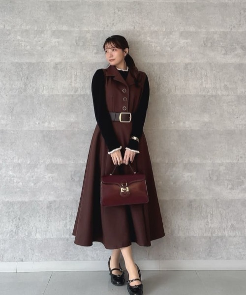 an another angelus（アンアナザーアンジェラス）の「ベルトフラップハンドバッグ/fint フィント（ハンドバッグ・レディース・ブラック/ワインレッド・FREE）」の14枚目の写真