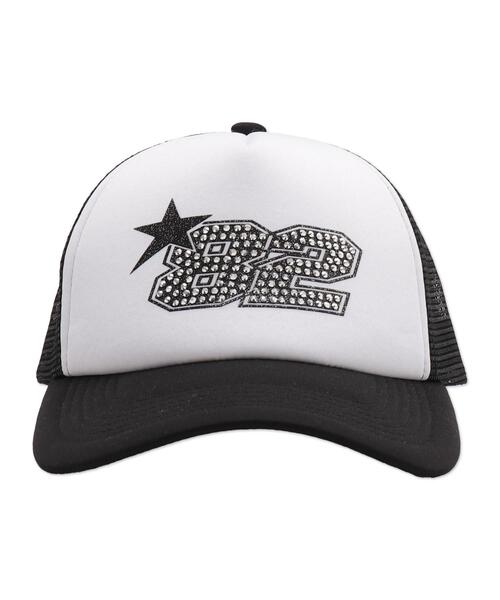 WEGO（ウィゴー）の「WEGO/ナンバリングラインストーンメッシュキャップ（キャップ・レディース・ブラック/ライトピンク・FREE）」の6枚目の写真