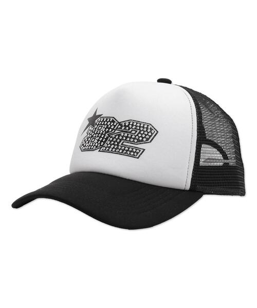 WEGO（ウィゴー）の「WEGO/ナンバリングラインストーンメッシュキャップ（キャップ・レディース・ブラック/ライトピンク・FREE）」の5枚目の写真