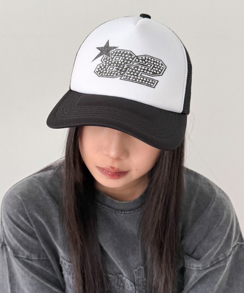 セール】WEGO/ナンバリングラインストーンメッシュキャップ（キャップ