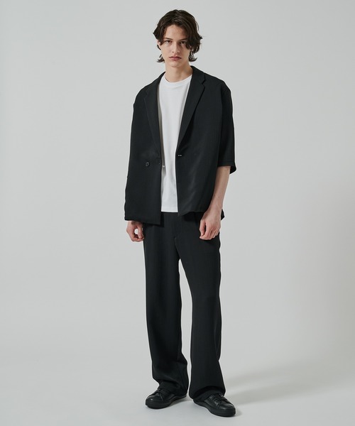 美品　ステュディオス/STUDIOUS セットアップ PLEATS HALF SLEEVE JACKET（テーラードジャケット）｜STUDIOUS
