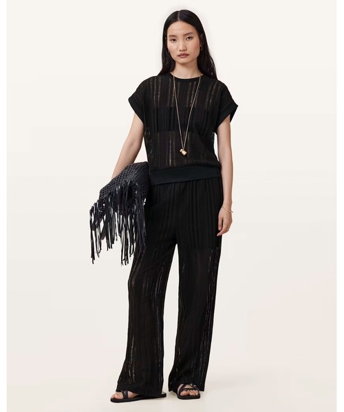 ALLSAINTS（オールセインツ）の「GIANA CROCHET CREW NECK TANK TOP | GIANA クロシェ クルー ネック タンク トップ（Tシャツ/カットソー・レディース・ブラック・XS/S/M/L）」の3枚目の写真