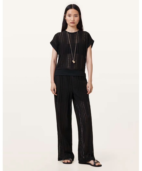 ALLSAINTS（オールセインツ）の「GIANA CROCHET CREW NECK TANK TOP | GIANA クロシェ クルー ネック タンク トップ（Tシャツ/カットソー・レディース・ブラック・XS/S/M/L）」の5枚目の写真