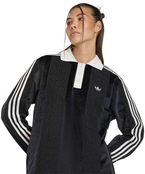 adidas(アディダス)の「adidas WINTERIZED LS JERSEY / アディダス ウィンターライズド ロングスリーブ サッカージャージ(ジャージ・レディース・ブラック・S/L/M)」の2枚目の写真