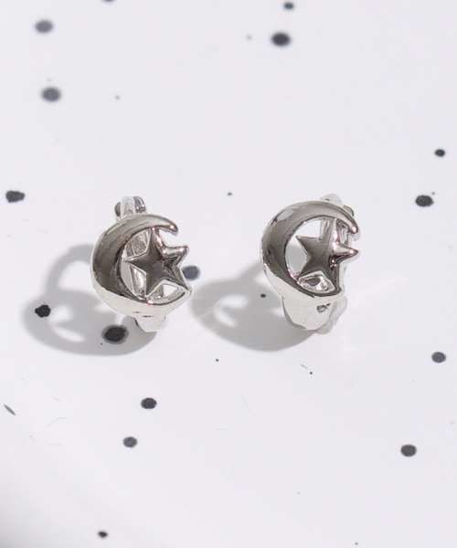 LINFA　（リンファ）の「ワンタッチ　ミニマム　ムーンモチーフピアス（ピアス（両耳用）・レディース・ゴールド/シルバー・FREE）」の7枚目の写真