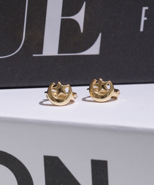 LINFA　（リンファ）の「ワンタッチ　ミニマム　ムーンモチーフピアス（ピアス（両耳用）・レディース・ゴールド/シルバー・FREE）」の10枚目の写真