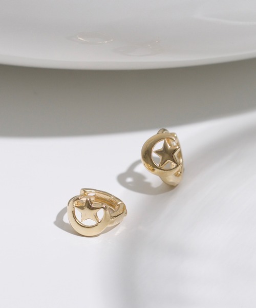 LINFA　（リンファ）の「ワンタッチ　ミニマム　ムーンモチーフピアス（ピアス（両耳用）・レディース・ゴールド/シルバー・FREE）」の12枚目の写真