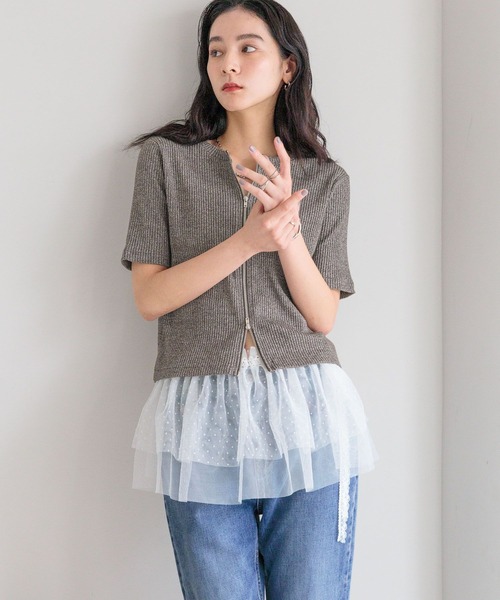 L.S. Lowry 2010年 320P SC セール】WZIPリブカーディガンSS 498290（カーディガン/ボレロ