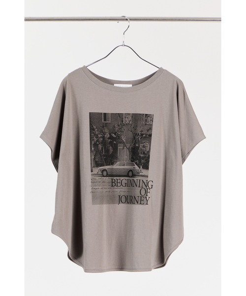専用Chignon シニオン　ドルマン オーバーサイズTシャツ チャコール CHIGNON（シニヨン）の「【 CHIGNON / シニヨン 】PhotoドルマンT