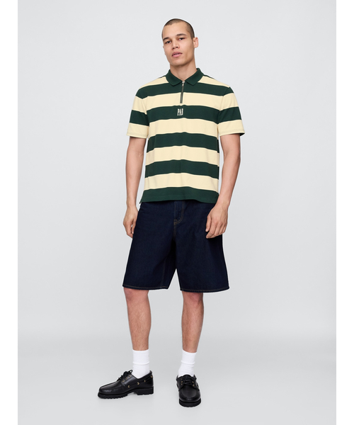 Gap × Malbon ロゴ ストライプ ポロシャツ（ポロシャツ）｜GAP