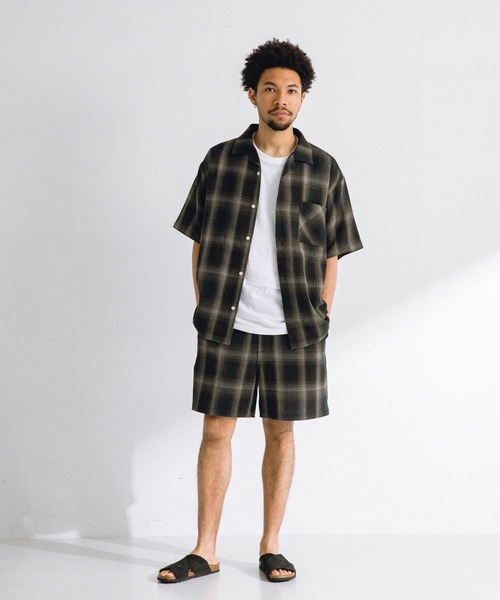 URBAN RESEARCHショートシャツ URBAN RESEARCH ブラウス シャツ ハーフスリーブタックショート