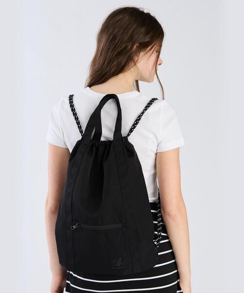 To b. by agnes b.（トゥービーバイアニエスベー）の「ナイロン 2WAYバッグ（バックパック/リュック・レディース・ブラック・FREE）」の8枚目の写真