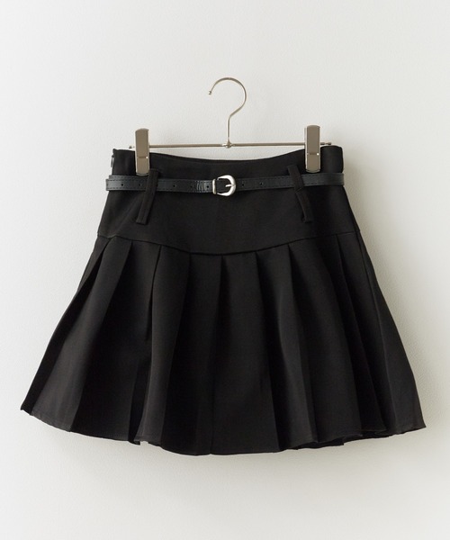 ROOPTOKYO(ループトウキョウ)の「Pleated skirt with belt / ベルト付き プリーツスカート(スカート・レディース・グレー/ブラック・FREE)」の3枚目の写真
