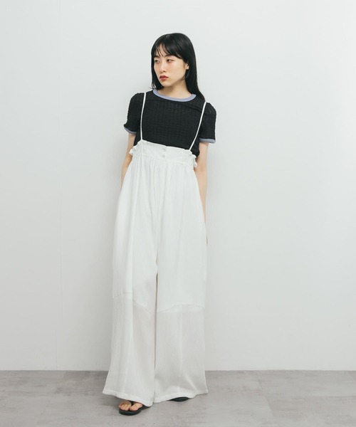 KBF（ケイビーエフ）の「バイカラーレースTEE（Tシャツ/カットソー・レディース・アイボリー/ブラック/グリーン系その他・ONE）」の13枚目の写真