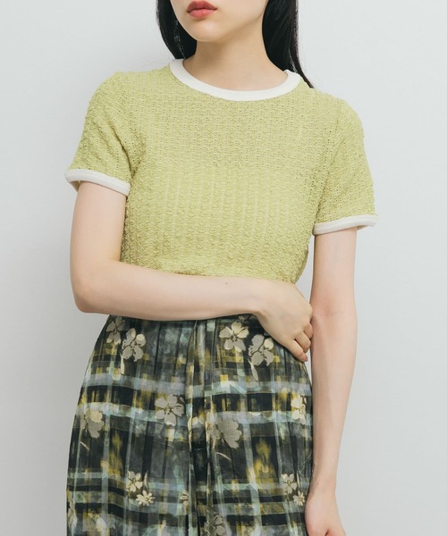 KBF（ケイビーエフ）の「バイカラーレースTEE（Tシャツ/カットソー・レディース・アイボリー/ブラック/グリーン系その他・ONE）」の17枚目の写真