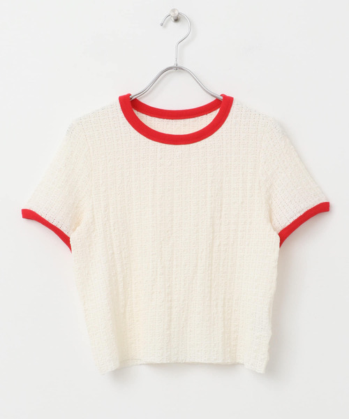 KBF（ケイビーエフ）の「バイカラーレースTEE（Tシャツ/カットソー・レディース・アイボリー/ブラック/グリーン系その他・ONE）」の22枚目の写真