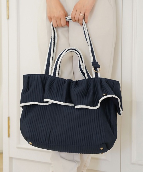 フリルヘム ヌビ トートバッグ le reve vaniller（トートバッグ）｜le